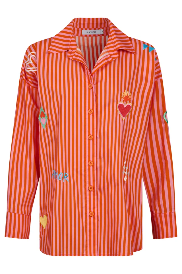 7828001.webpMykonos Embroidered Stripe Shirt - Pink