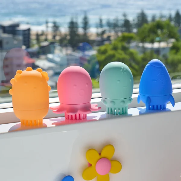 Annabel Trends Silicone Bath Brush - Rocket & Squid