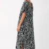 Adorne Abigail V Neck Zebra Dress - Zebra