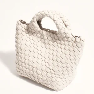 Adorne Gabi Woven Mini Bag & Pouch - Cream