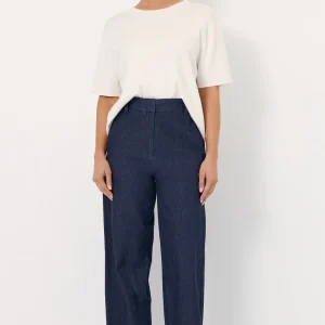 Adorne Lulu Light Weight Denim Pant - Denim