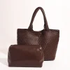 Adorne Mimie Woven bag chololate