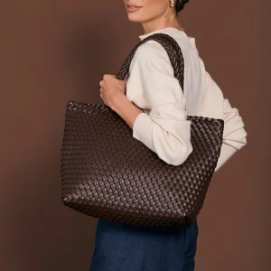Adorne Mimie Woven bag chololate