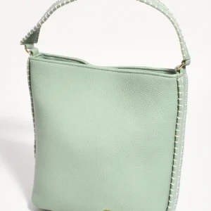 Adorne Stevie Blanket Stitich Bucket Bag _ green