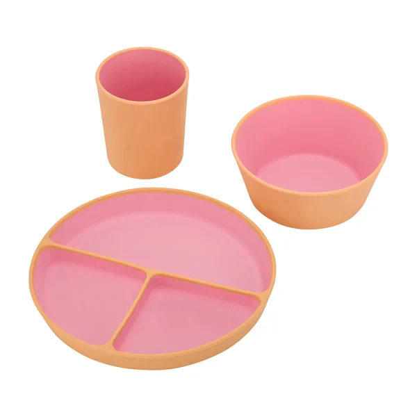 Annabel Trends Silicone Two Tone Dinner Set - Pink