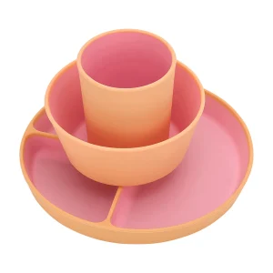 Annabel Trends Silicone Two Tone Dinner Set - Pink