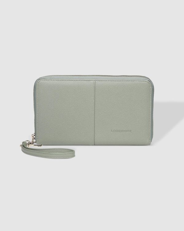 Arabella Travel Wallet - Sage Green