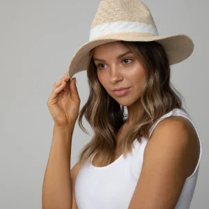 Avalon Stripe Sunhat - White