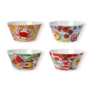 Bowls Set of 4 Melamine - Italian Summer