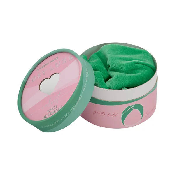 Cosy Luxe Knot Velvet Headband - Green - Image 3