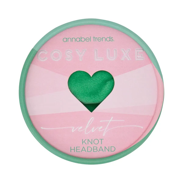 Cosy Luxe Knot Velvet Headband - Green