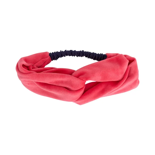 Cosy Luxe Knot Velvet Headband - Pink - Image 3