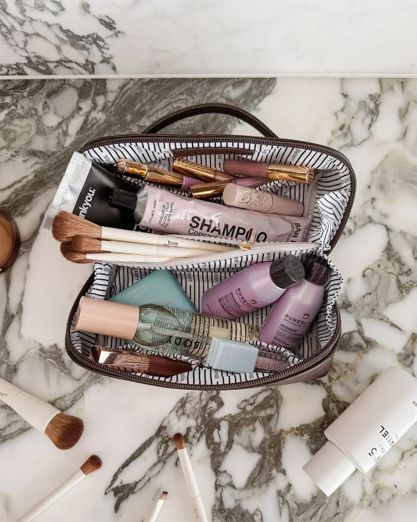 Ellis Makeup Bag - Chocolate