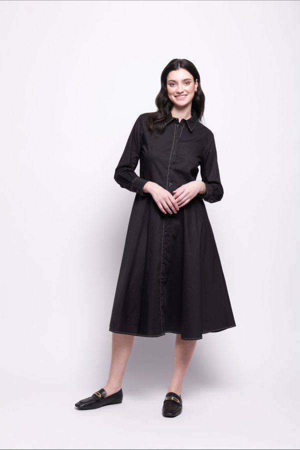 Foil Honourable Mention Dress Black