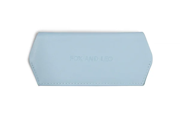 Fox and Leo glasses case - Sky Blue