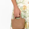 Gabi Woven Mini Bag & Pouch - Mocha - Image 3