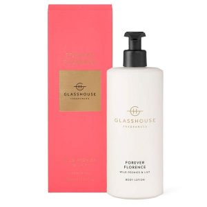Glasshouse fragrance body lotion luxurious body lotion Forever Florence wild peonies & lily