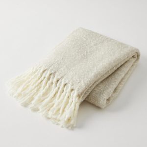 Herringbone Throw – Beige