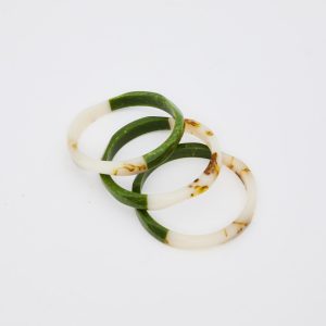 Holiday Balana Bangles – Set of 3 - Olive Marble