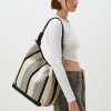 Adorne Grier Bucket Bag - Black/Cream
