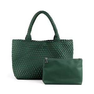 Adorne Mimie Woven Bag - Green