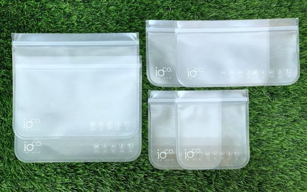 IOco Reusable Food Bags Set 6 FLAT Zip