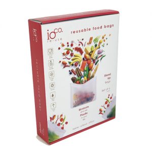 IOco Reusable Food Bags Set 6 Stand Up Zip