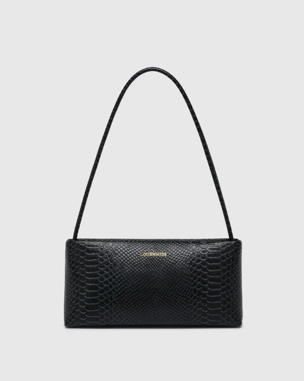 Lara Handbag - Croc Black