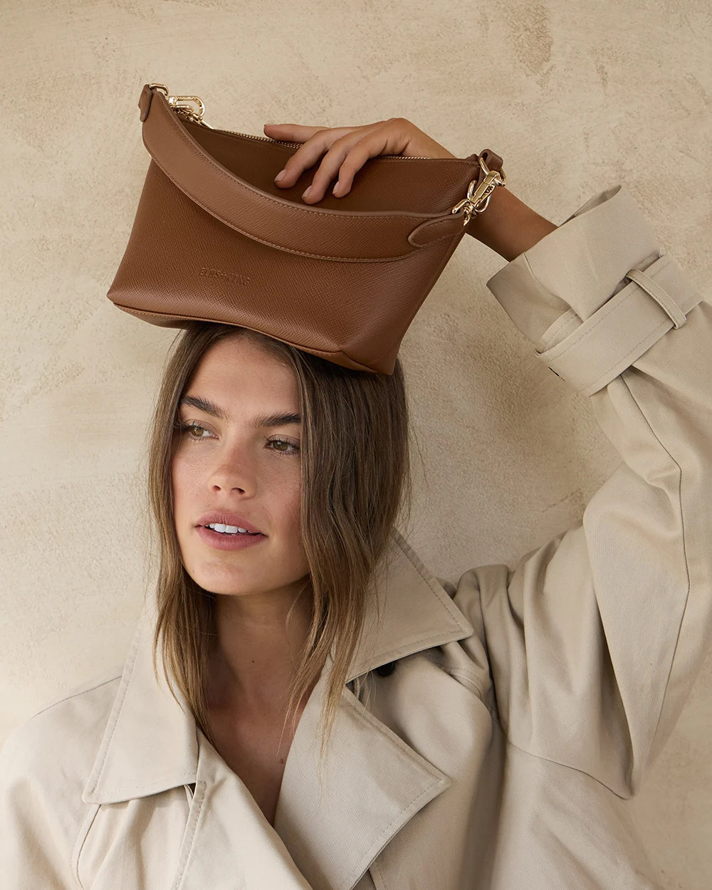 Leyton Crossbody - Tan Saffiano