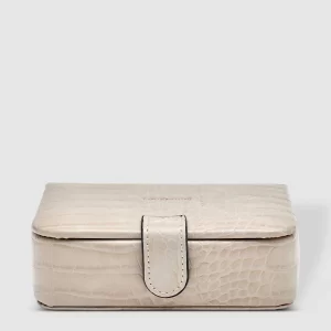 Louenhide Marcie Croc Jewel Box Stone