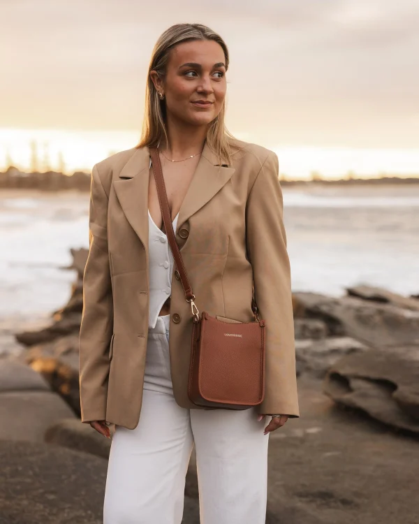 Louenhide Parker Logo Phone Bag - Tan - Image 4