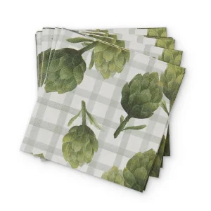 Madras Link Artichoke Paper Napkin Set of 20 Piece