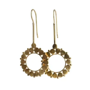 Gold Drop Hoop Earring