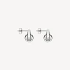 Najo Embrace Silver Stud Earrings