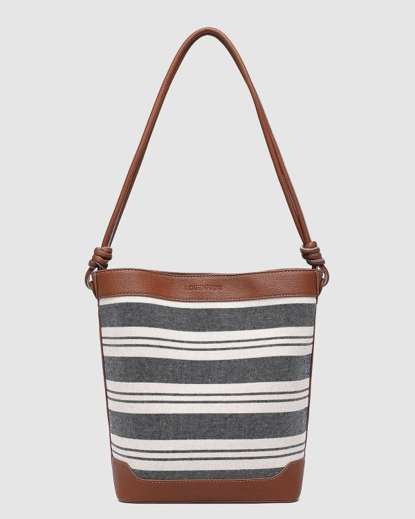 louenhide Naples Bucket Bag - Canvas Navy Stripe