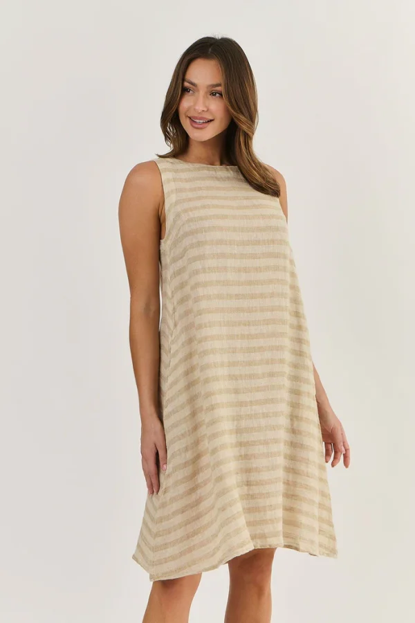 Naturals Linen Dress - Wafer