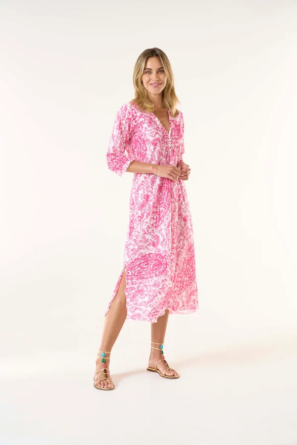 One Season Long Poppy Dress - Hydra Pink