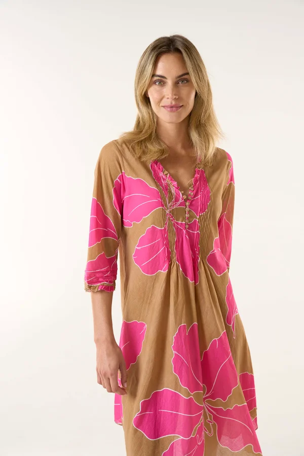 One Season Middy Poppy Dress - Cadaques Pink