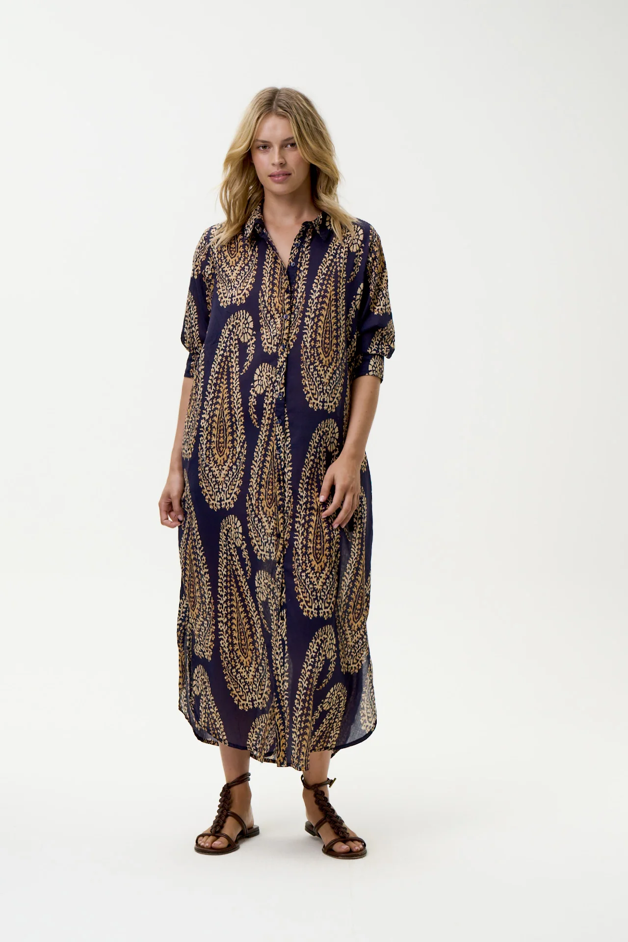 One Season Provence Daisy - Navy Paisley