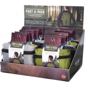 Port A Pack Foldable Backpack Grey