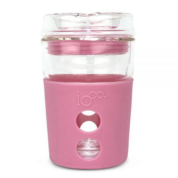 IOco Reusable Glass Travel Mug in Dusty Rose