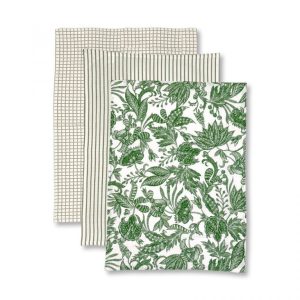 Samara Tea Towel Set of 3 - Green