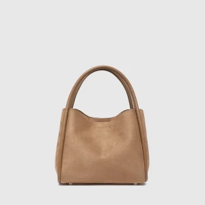 Steffie Suedette Mini Tote Bag - Honey