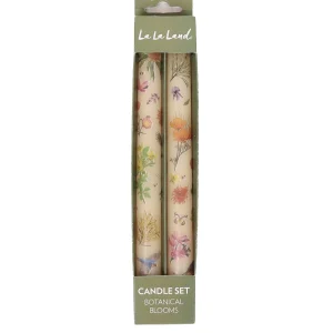 Tapered Candle Set Botanical Blooms