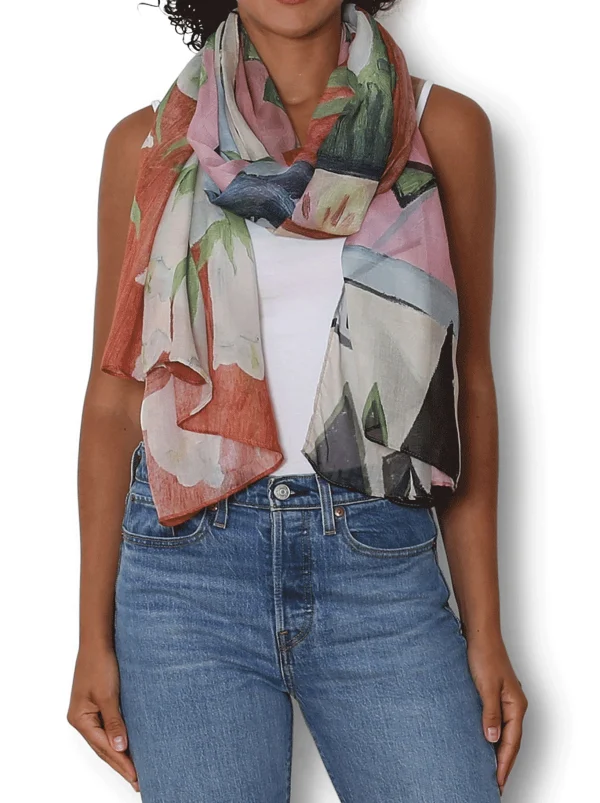 The Artist Label Scarf - Foxgloves