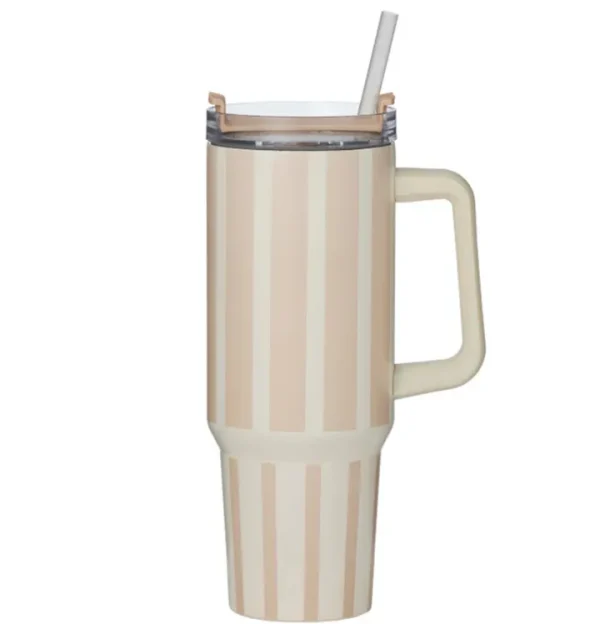 Vertice Stripe Mug - Pink