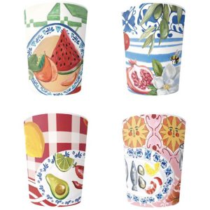 Bowls Set of 4 Melamine - Italian Summer